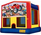 MONSTER TRUCK 2 IN 1 BOUNCE HOUSE (basketball hoop included)